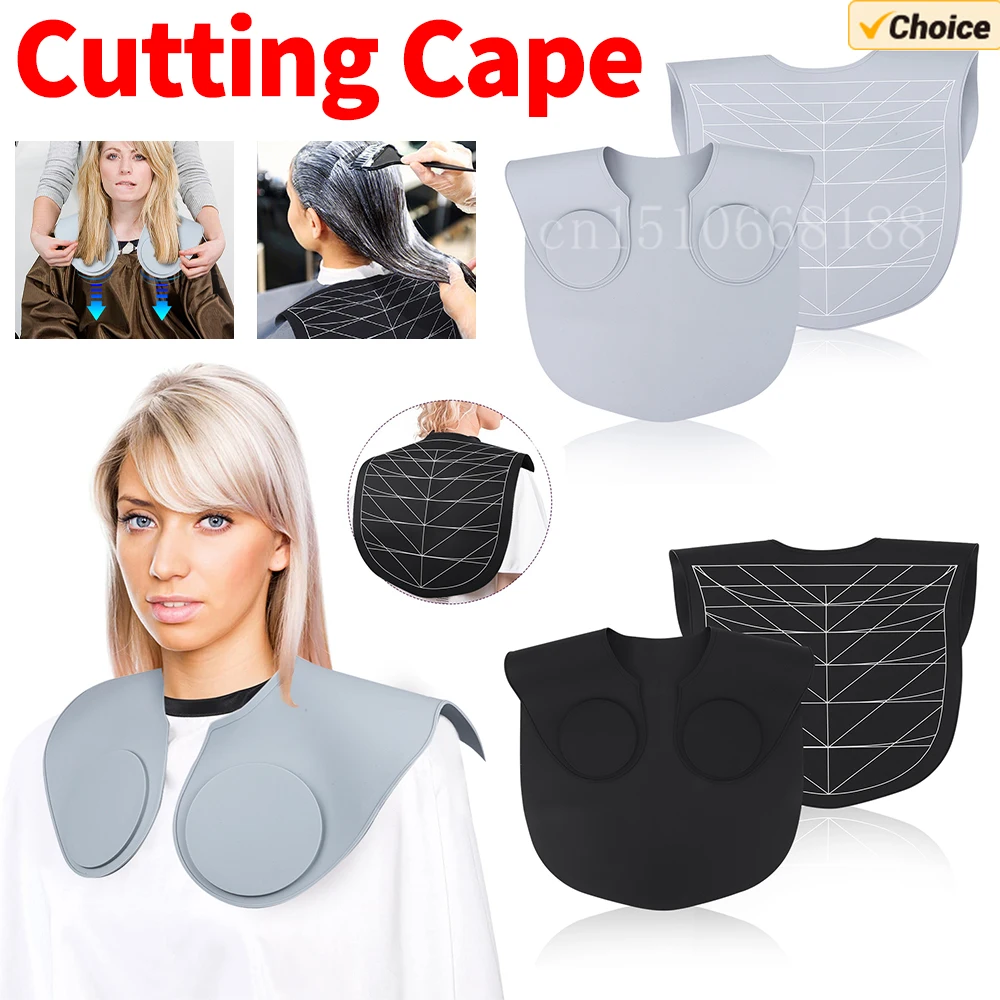 

Waterproof Stylist Cutting Cape Silicone Hair Dyeing Shawl Neck Collar Wrap Cover Barber Hairdressing Hair Coloring Accessories