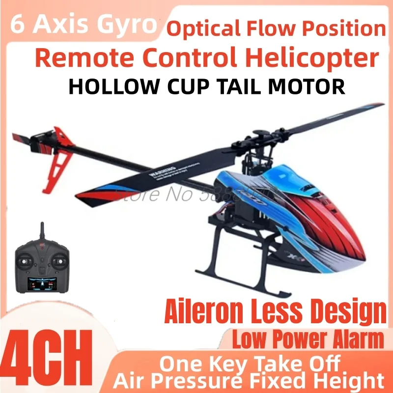 Smart Optical Flow Positioning Hover Radio Control Helicopter 2.4G 4CH 6 Axis Gyro Low Power Alarm One Key Take Off RC Drone Toy