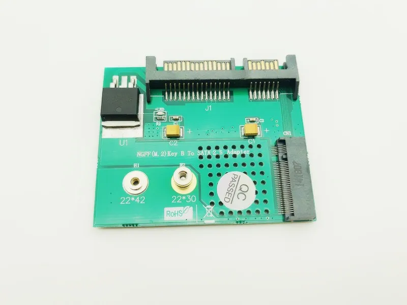 NGFF ( M2 ) SSD to 2.5" SATA Adapter M.2 NGFF SSD to SATA3 Convert Card 3.3V LED B Key Connector For 2230 2242 M2 SSD Hard Drive