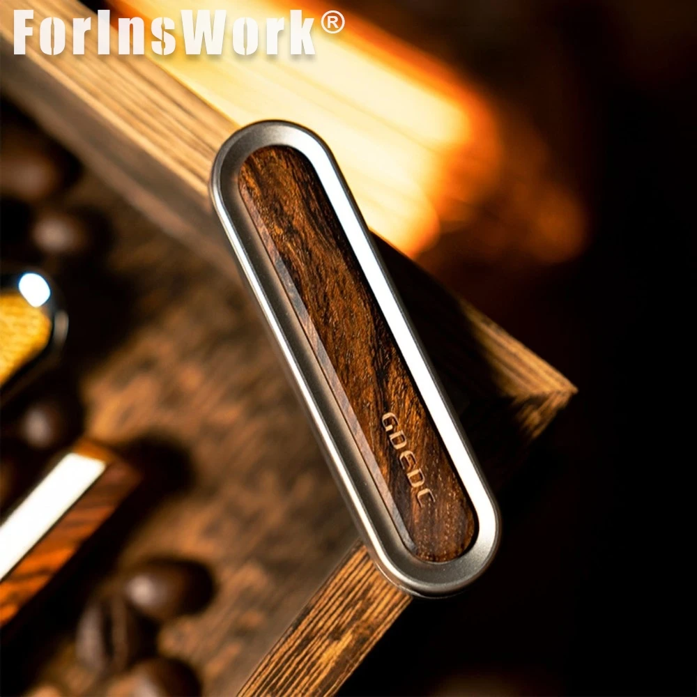 

GDEDC Seasoning Label Stainless Steel Wood Plate Fidget Slider Stress Relief Toy Push Slider Fidget Toys Cool Gadget