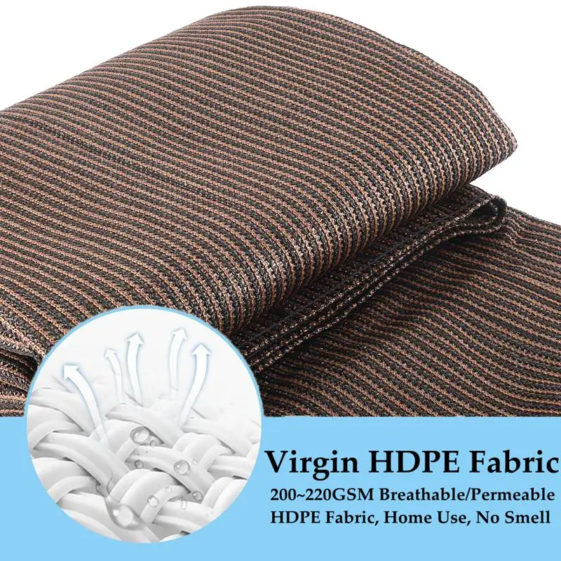 Thicken Coffee Brown Anti UV HDPE Sunshade Net Sunblock Sun Shade Net Cloth Balcony Safety Privacy Screen Garden Fence