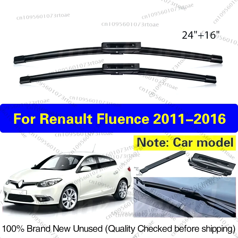 

Car Wiper Blade Front Window Windscreen Windshield Rubber Refill Wiper For Renault Fluence 2011-2016 LHD 24"+16" Car Accessories