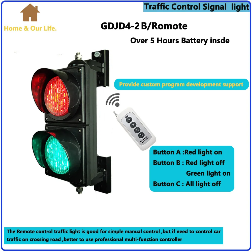 

Rechargeable Traffic Light Wall Lamp Remote Control Stop Light Industrial LED Wall Sconce Fun Signal Lights for Home Office