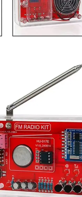 87-108MHz RDA5807 For FM Radio DIY Kit Electronic Soldering Practice Circuit Board With For Acrylic Shell For For Educational Ho