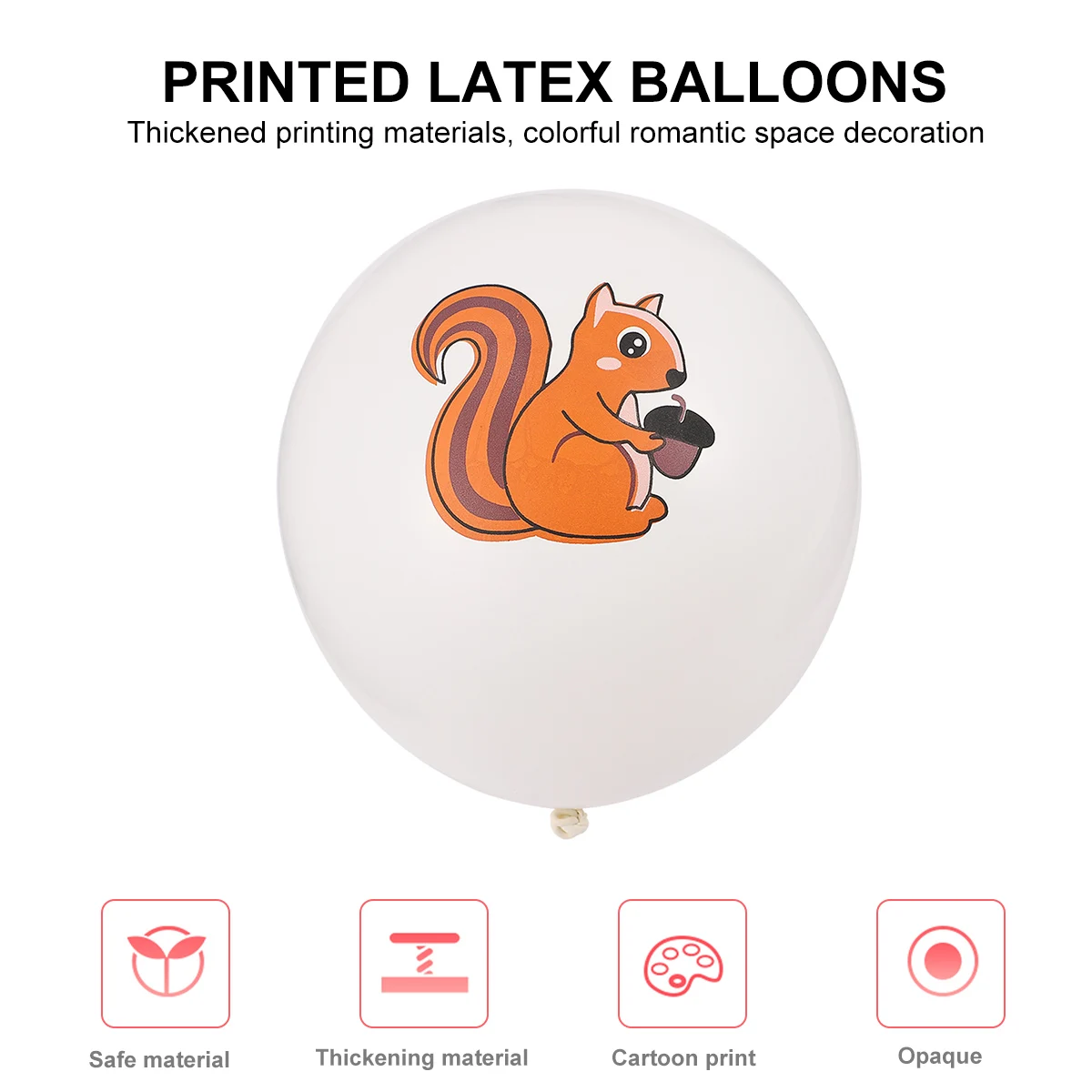 

20 Pcs Squirrel Balloon Animal Decor Birthday Decorations Balloons Cute for Party Baby