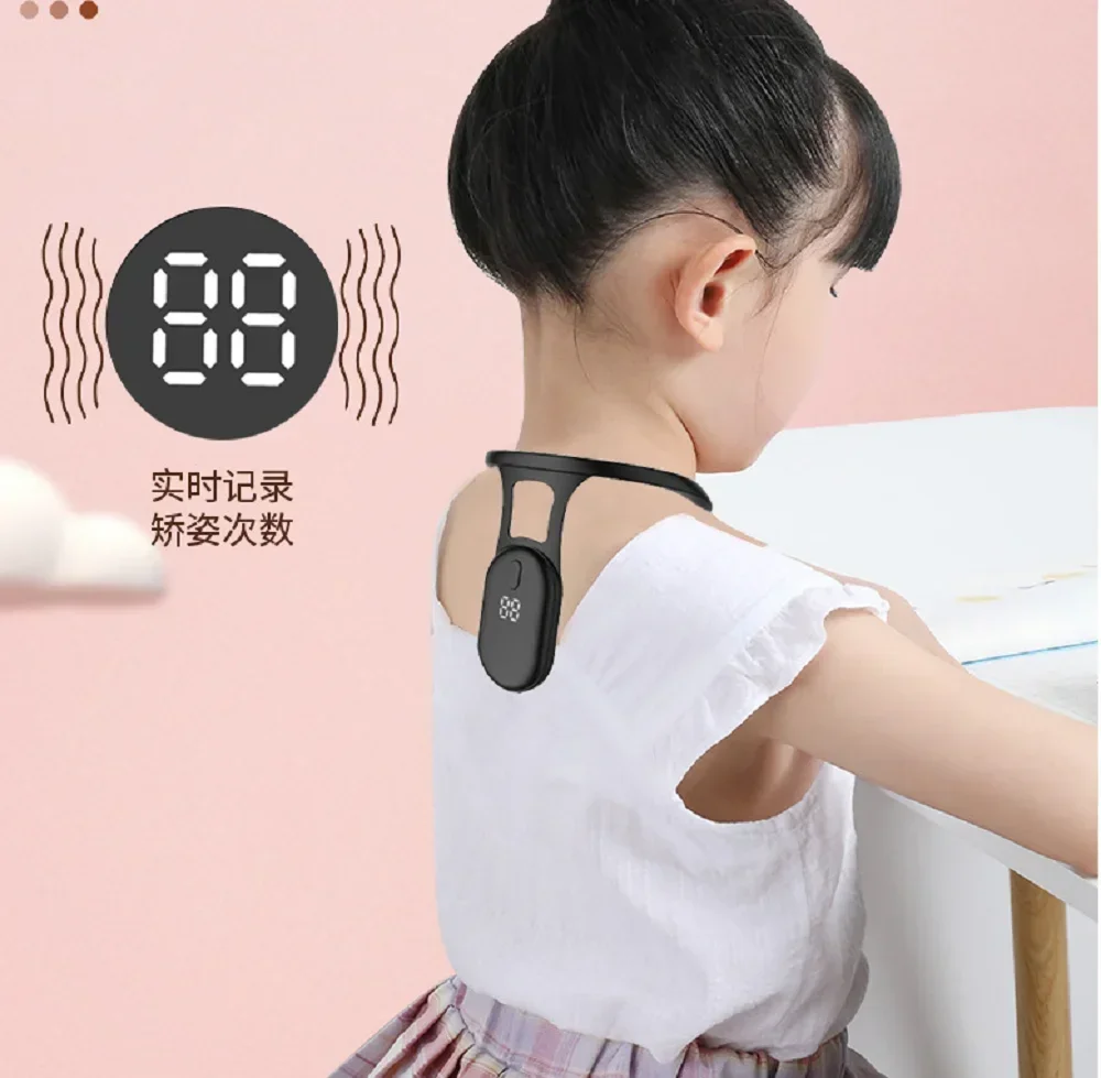 Smart Posture Corrector Miicro Vibration Posture Training Reminder Sensor Back Posture Neck Hump Corrector for Adult Kids
