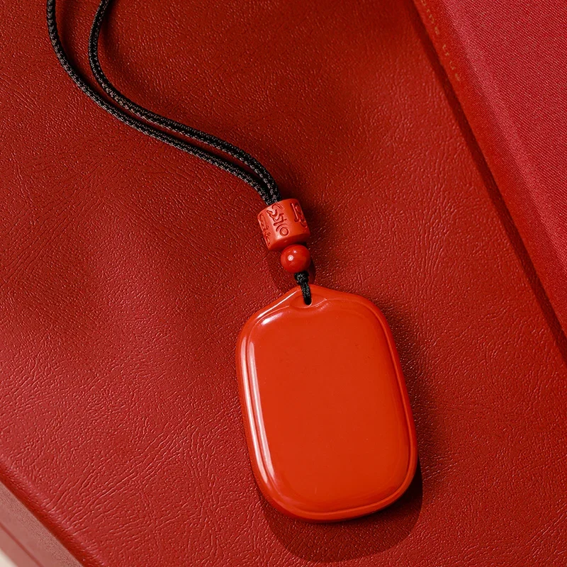 

Natural Raw Ore High Content Red Sand Pendant Handload Rope Necklace Hanging Long Woolen Chain for Women