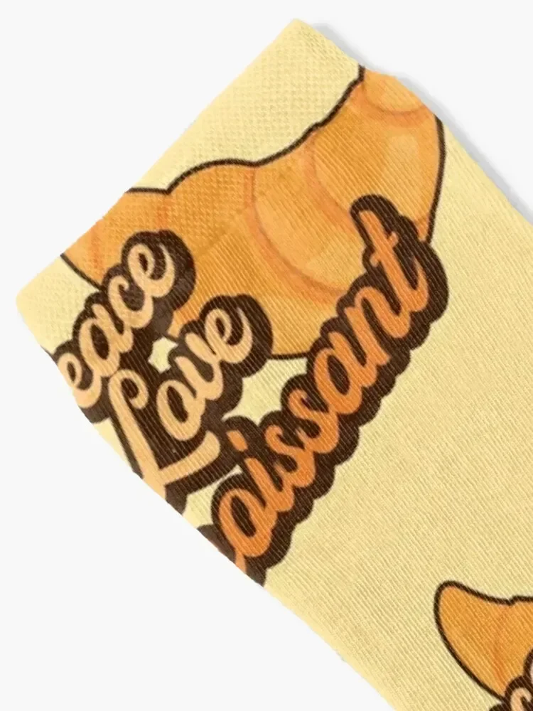 Croissant d'amour de la paix. Chaussettes de Noël Antidérapantes pour Enfant, Soccer, Saint Valentin, Idées Cadeaux pour Garçon et Femme