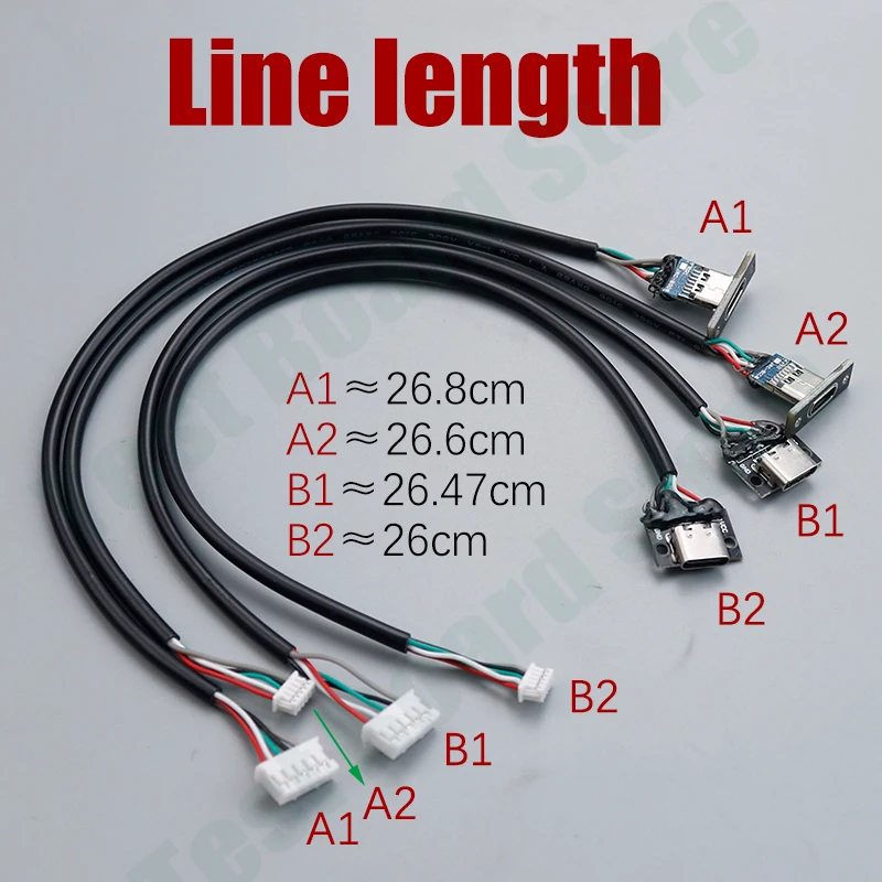 1Pce mechanical keyboard cable Type-C female 5P flexible keyboard separation cable 1.25 * 5P/2.0 * 5P terminal cable USB C