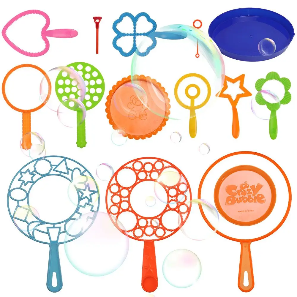 Hot Te Koop Kinderen Speelgoed Kinderen Bubble Wand Outdoor Fun Zeepbellen Maker Blazen Bubble Tool Bubble Machine Blower Set