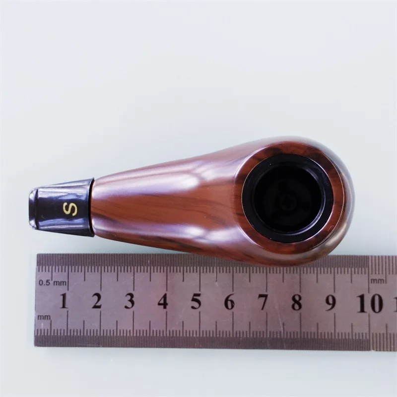 Mini Resin Wooden Tobacco Pipe Retro Classic Bending Smoking Chimney Filter Pipe Potable Handheld Cigarette Accessories Gifts