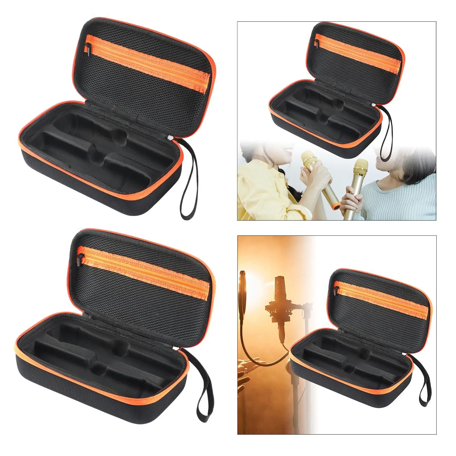 

Microphones Storage Bag Protective Case Easy Carrying for Shows Professional Gigs Broadcasting Studio Recording Live Performance