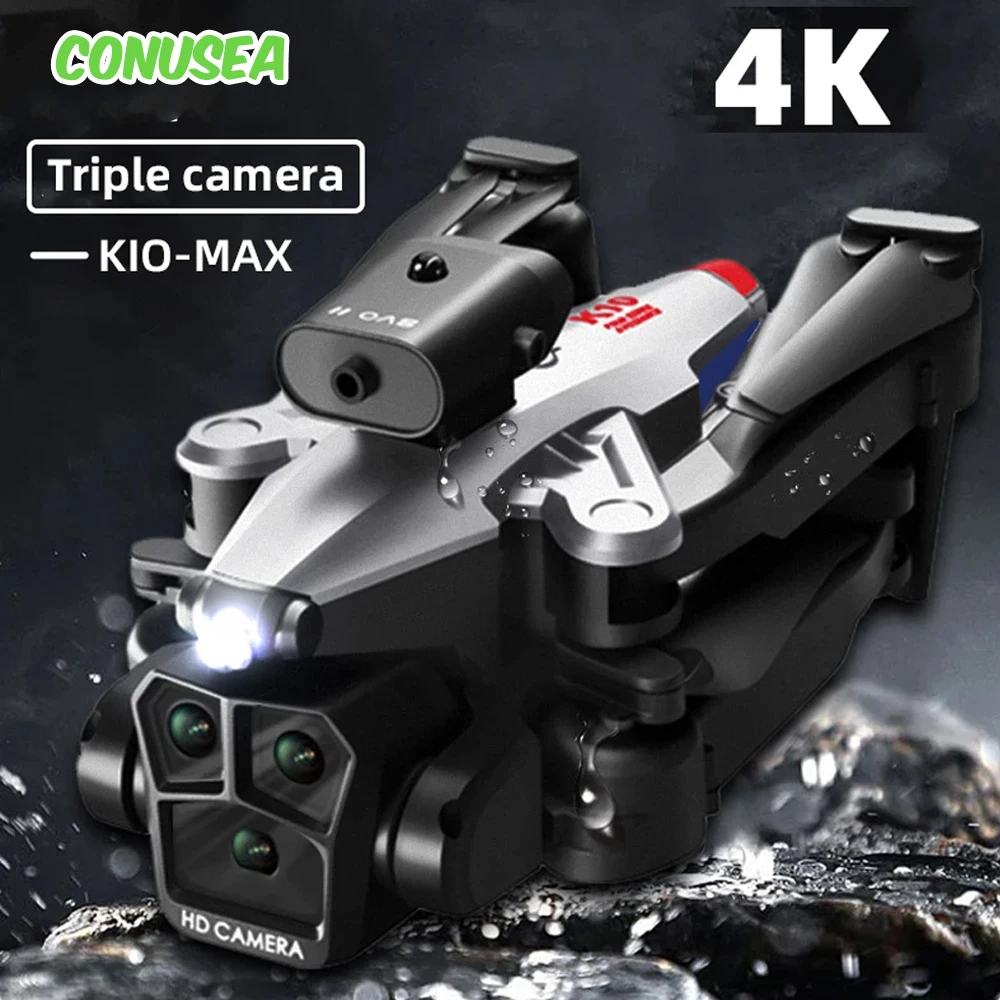 K10Max RCドローン ドローン トリプルカメラ HD 4K WiFi FPV クアッドコプター ミニドローン 障害物回避 リモコン航空機 ヘリコプター