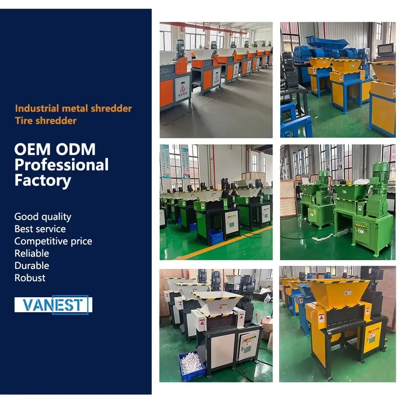 Crusher VANEST Metal Can Shredder High Efficiency Scrap Can Crushing Machine for Aluminum Iron Metal Waste Recycling