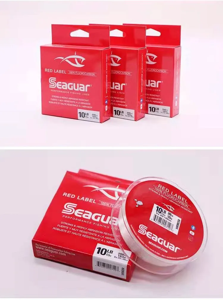 Seaguar Red Label Línea de pesca fluorocarbono Original resistente abrasión - imagen 3