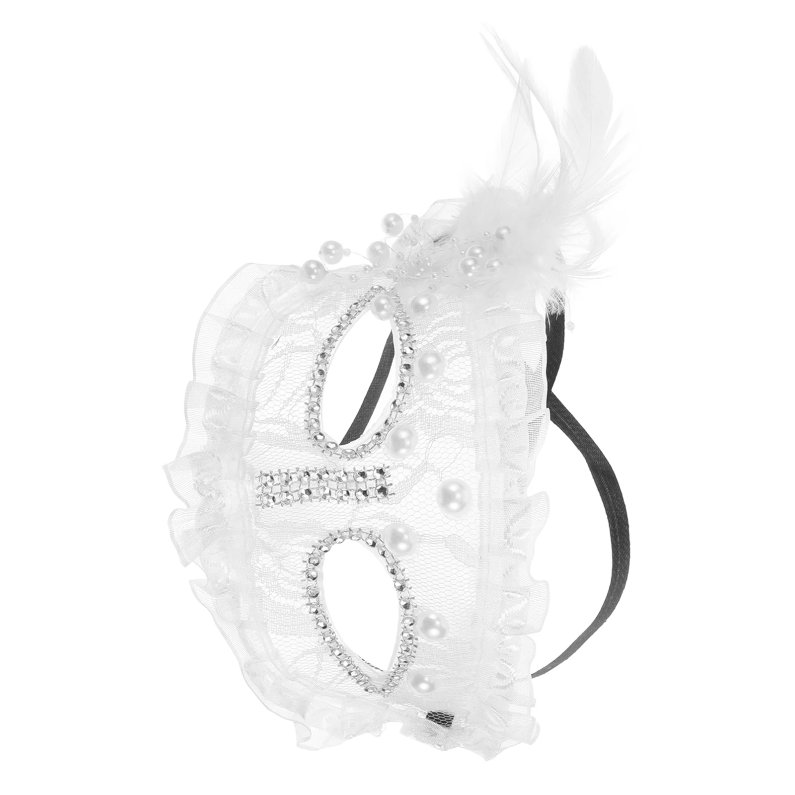

Elegant Half Face Mask for Women Masquerade Ball Prom Costume Party Reusable Lace Halloween Decorative Cosplay Accessory