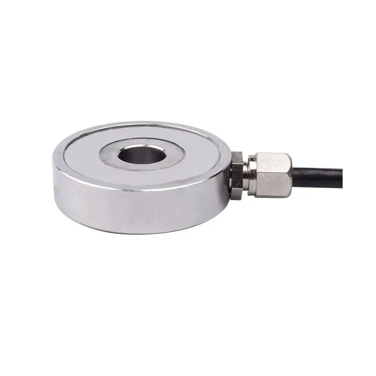 Miniature Thin Stainless Steel Compression Force Sensor Load Cell FA10 Series 5T 10T 20T Through Hole Type