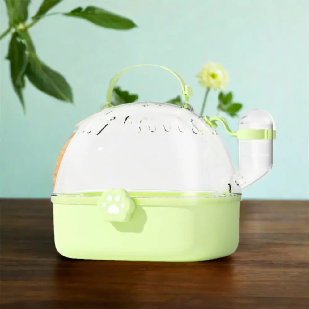 Jaula transportadora transparente para mascotas, jaula ventilada a prueba de Escape para hámster, transpirable con botella de agua, jaula de viaje para mascotas, viaje en coche