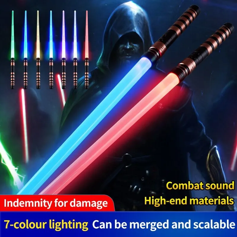 REikirc 75cm RGB Lightsaber 7-kolorowy miecz świetlny dla 3+ dzieci Laserowy miecz Zabawka Party Glow Swords