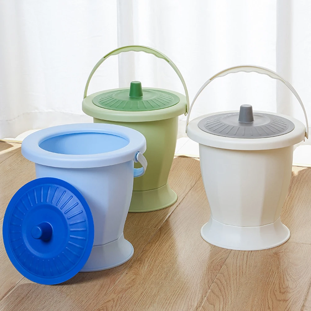 

Portable Urinal Chamber Pot For Adults Lightweight Durable Plastic Travel Toilet With Lid Odor Sealed Easy Clean For Home