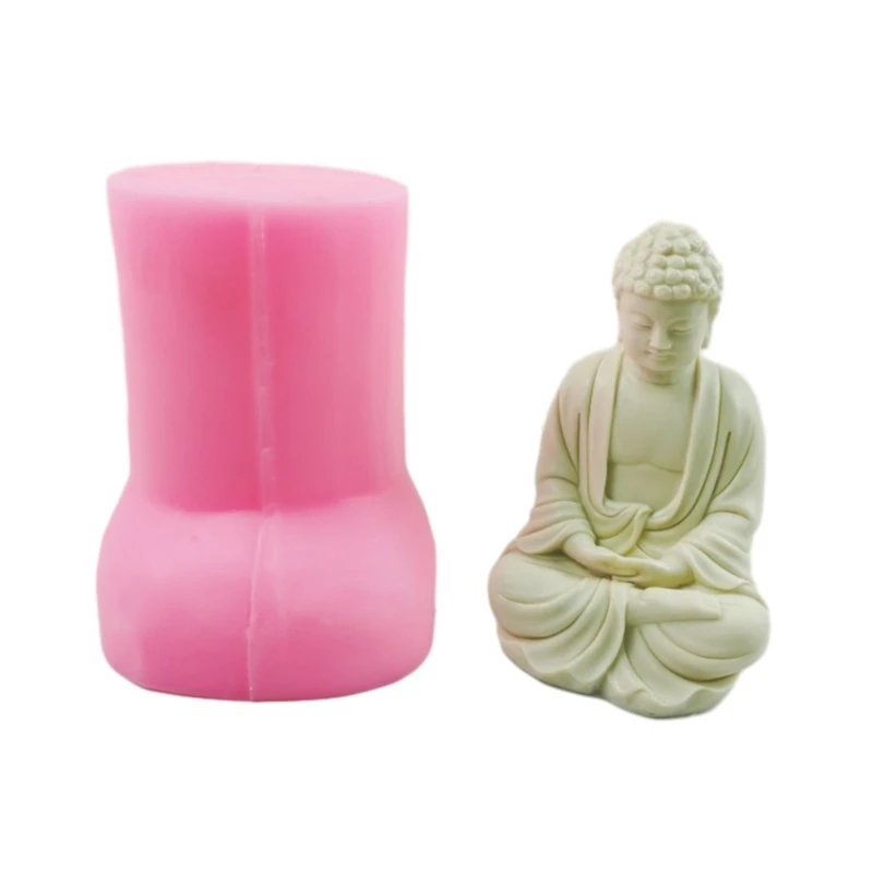 R3MC Epoxy Handmade Soap Mold Buddhas Statue Candle Mold for DIY Soap Decorations