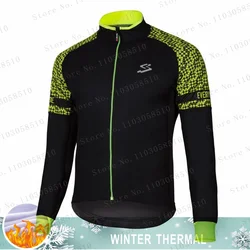 Nuovo Inverno In Pile Termico Set di Abbigliamento Da Ciclismo Mens Maniche Lunghe Jersey Bici Da Strada Uniforme MTB Pantaloni con bretelle Ropa Ciclismo 2024