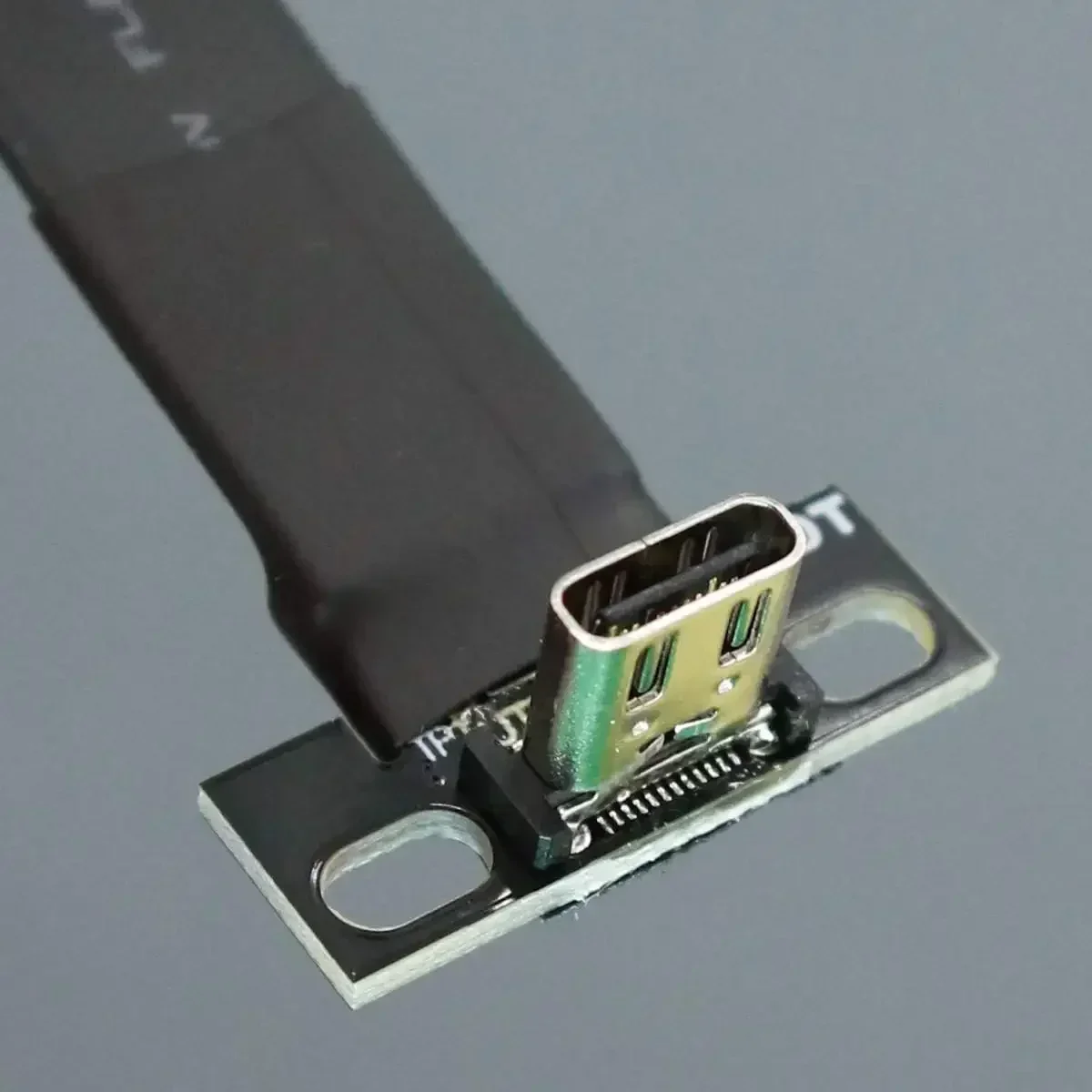 20G USB 3.2 Gen 2 Type C Female To Type E Male 20P Shielded Flat Ribbon Cable Adapter ITX ATX Motherboard Extender w Screw Holes
