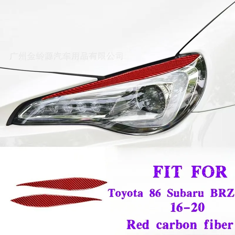 

For Toyota 86/Subaru BRZ 2014-2017 Glossy Carbon Fiber Headlight Eyebrow Trim Cover Sticker – Premium Exterior Car Accessories