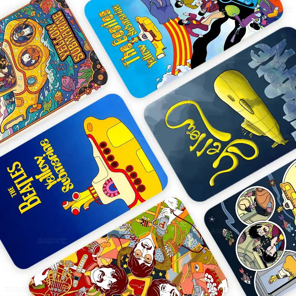 Cartoon Y-Yellow Submarine T-The B-Beatles Game Film Cover Sticker Case for Small Chip Credit Debit Card Front Side