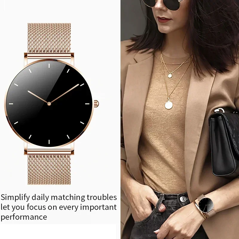 2025 New T8 Ultra-Thin Smartwatch - Waterproof, HD Display, Caller Reminder, Couple Style for Men & Women (Fashion Watch)