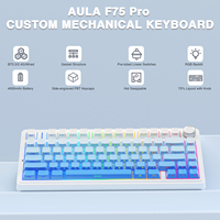 AULA F75 Pro Gasket Mounted Wireless Gaming Mechanical Keyboard RGB Customized 75% Layout Side-engraving PBT Keycaps