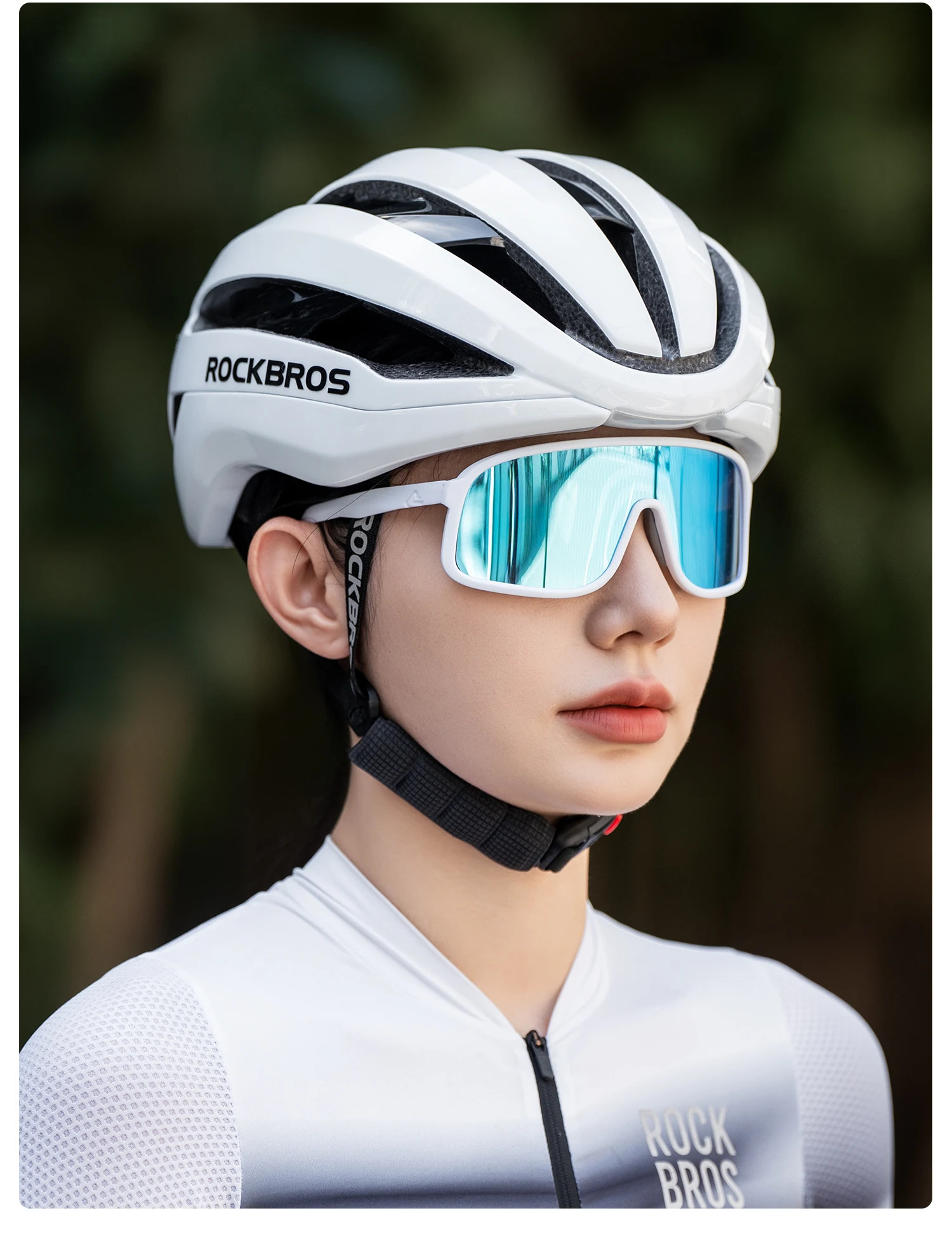 ROCKBROS Fahrradhelm ultraleicht atmungsaktiv hochfester Kopfschutz Sicherheitshelm Kopfbedeckung mit Schnellverschluss und magnetischer Schnalle – Detail 19