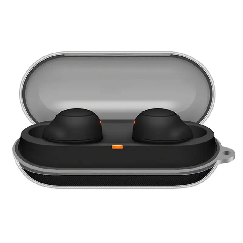 حافظة لهاتف SNY WF-C500 ملحقات سماعات الأذن غطاء صندوق شحن حافظة لهاتف Soy WF C500 غلاف من البولي يوريثان مع سلسلة مفاتيح مضادة للضياع