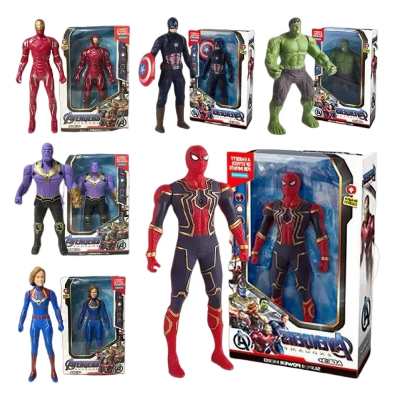 Marvel Thanos Spider-Man Captain America Iron Man animation character joint movable figure creative model hand figure toy gift