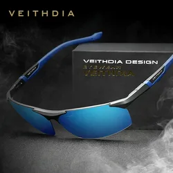 VEITHDIA Men's Sunglasses Aluminum Magnesium Polarized Blue Coating Mirror Sun Glasses Outdoor Male Eyewear Accessories 6589