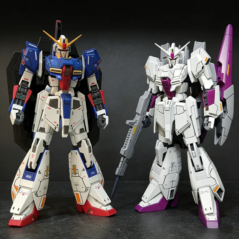 JMS HG 1/144 MSZ-006 ZETA Kit de Modelo para Armar, Figuras de Acción, Rompecabezas para Niños, Regalos Navideños, Decoración de Escritorio, Muñeco Coleccionable