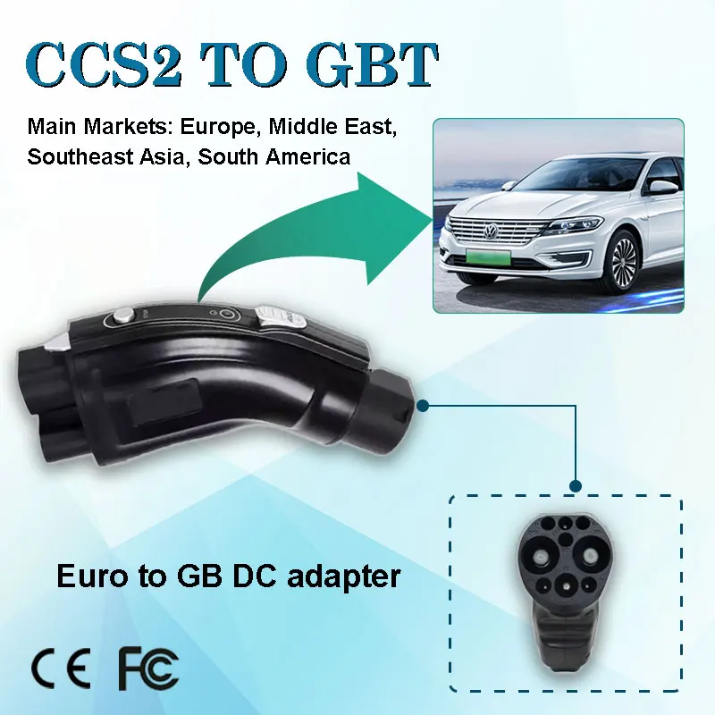 CCS2 to GB/T EV Car Charging Adapter CCS Combo 2 to GB/T Connector Compatible with GB/T EV Chargers