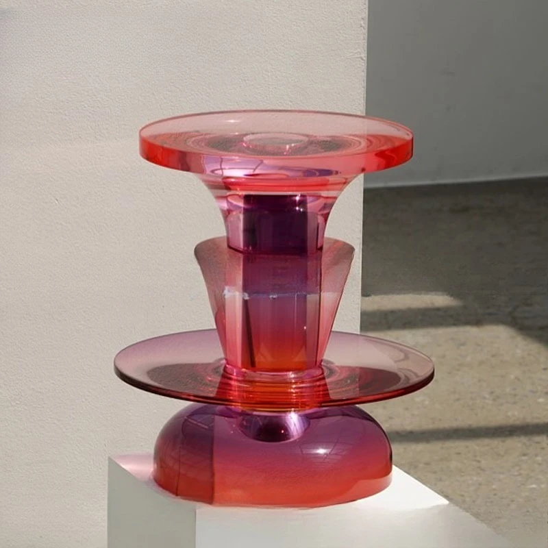 

Italian Minimalist Transparent Acrylic Coffee Table Household Sofa Side Table Special-shaped Creative Corner
