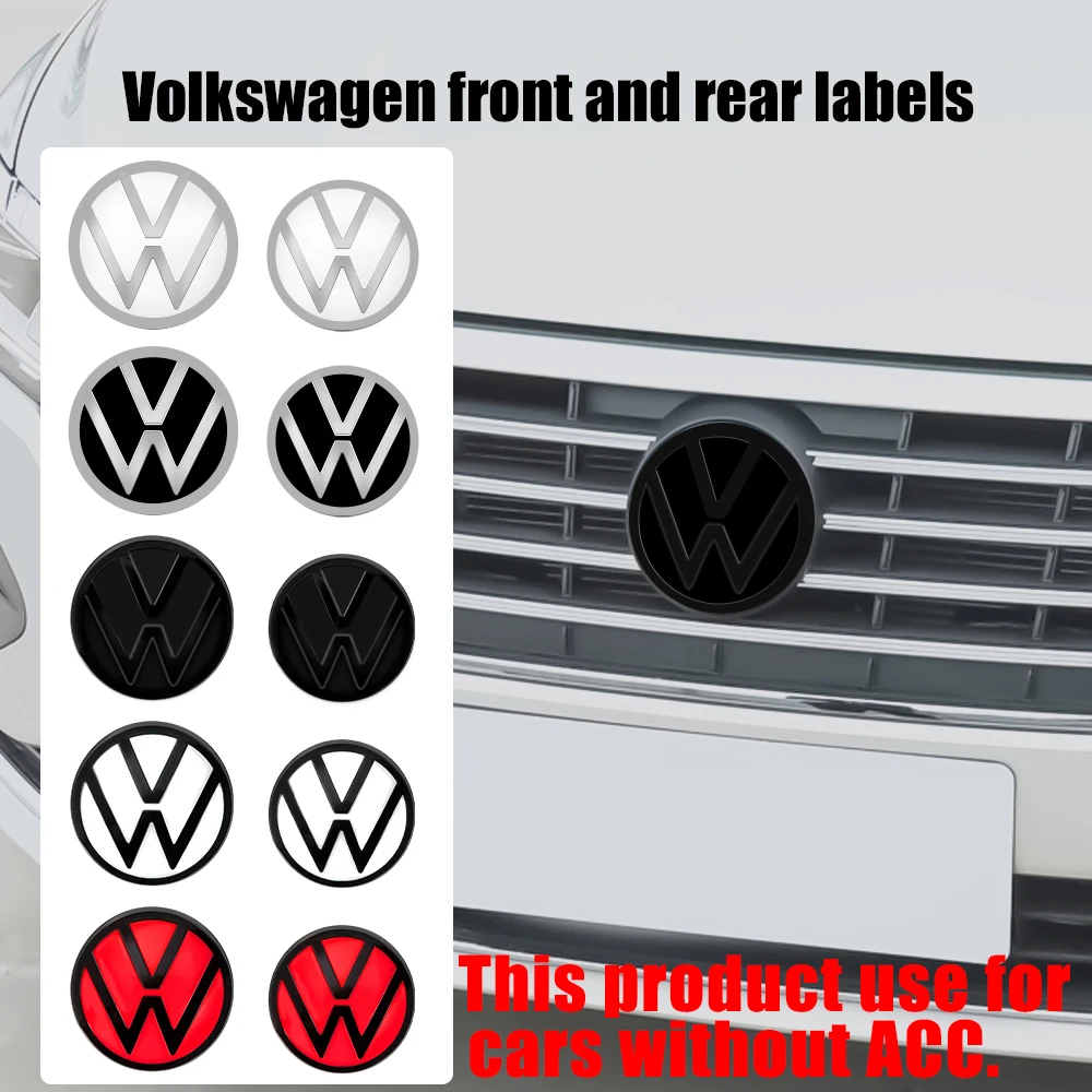 Car Front Hood Rear Emblem Cover Replacement For Volkswagen VW Golf8 MK8 Passat Variant Arten CC Polo T-ROC 2021 2022 2023 ID.3