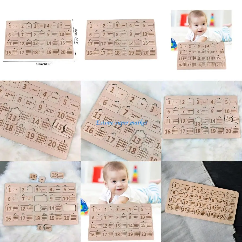 090B ของเล่นคณิตศาสตร์คณิตศาสตร์ปริศนาการสอน Logarithmic Matching แผ่นการคำนวณการเรียนรู้ดิจิตอลของเล่นไม้เพื่อการศึกษา