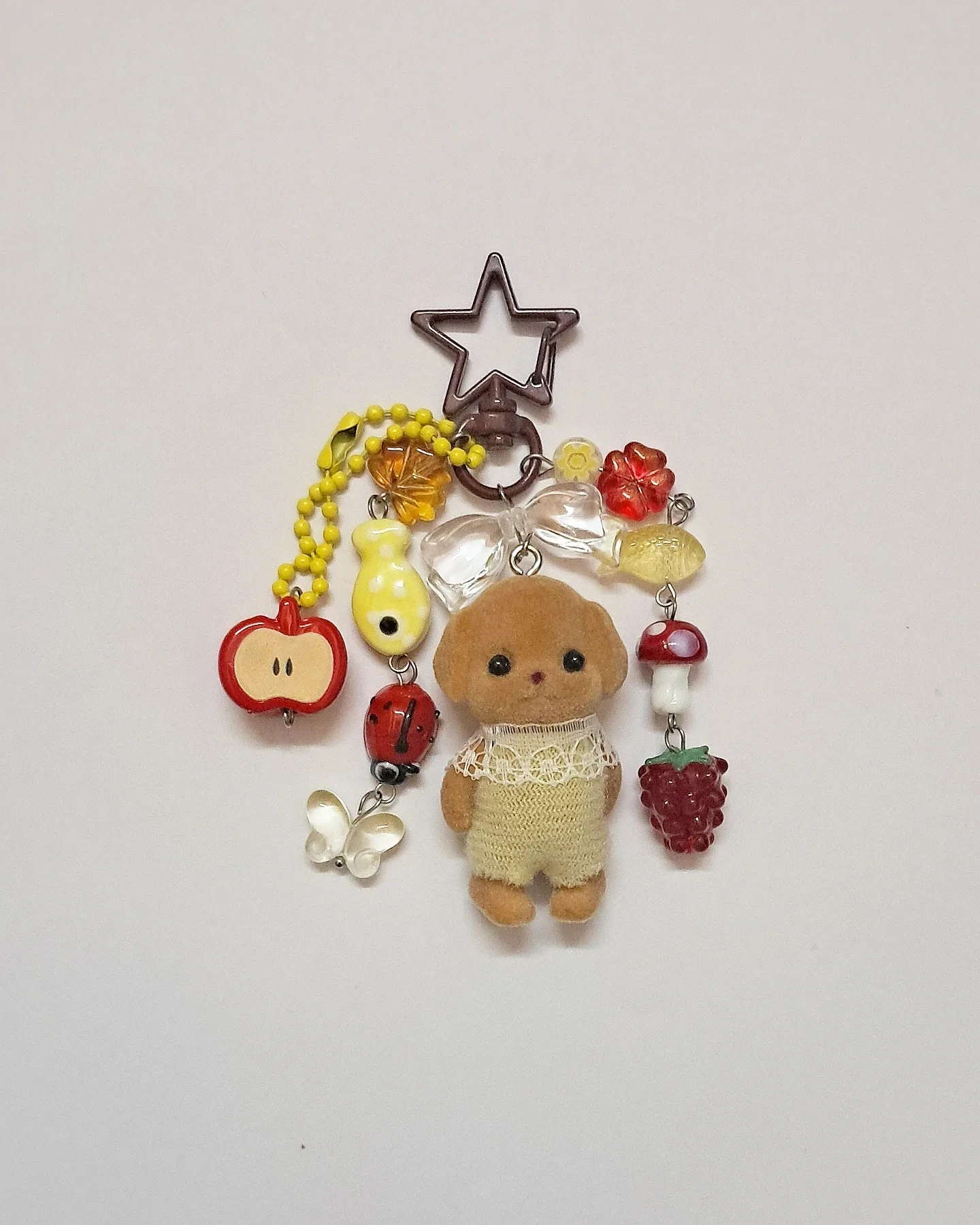 Super Cute Caramel Cat Plush Toy Keychain, Adorable Gift