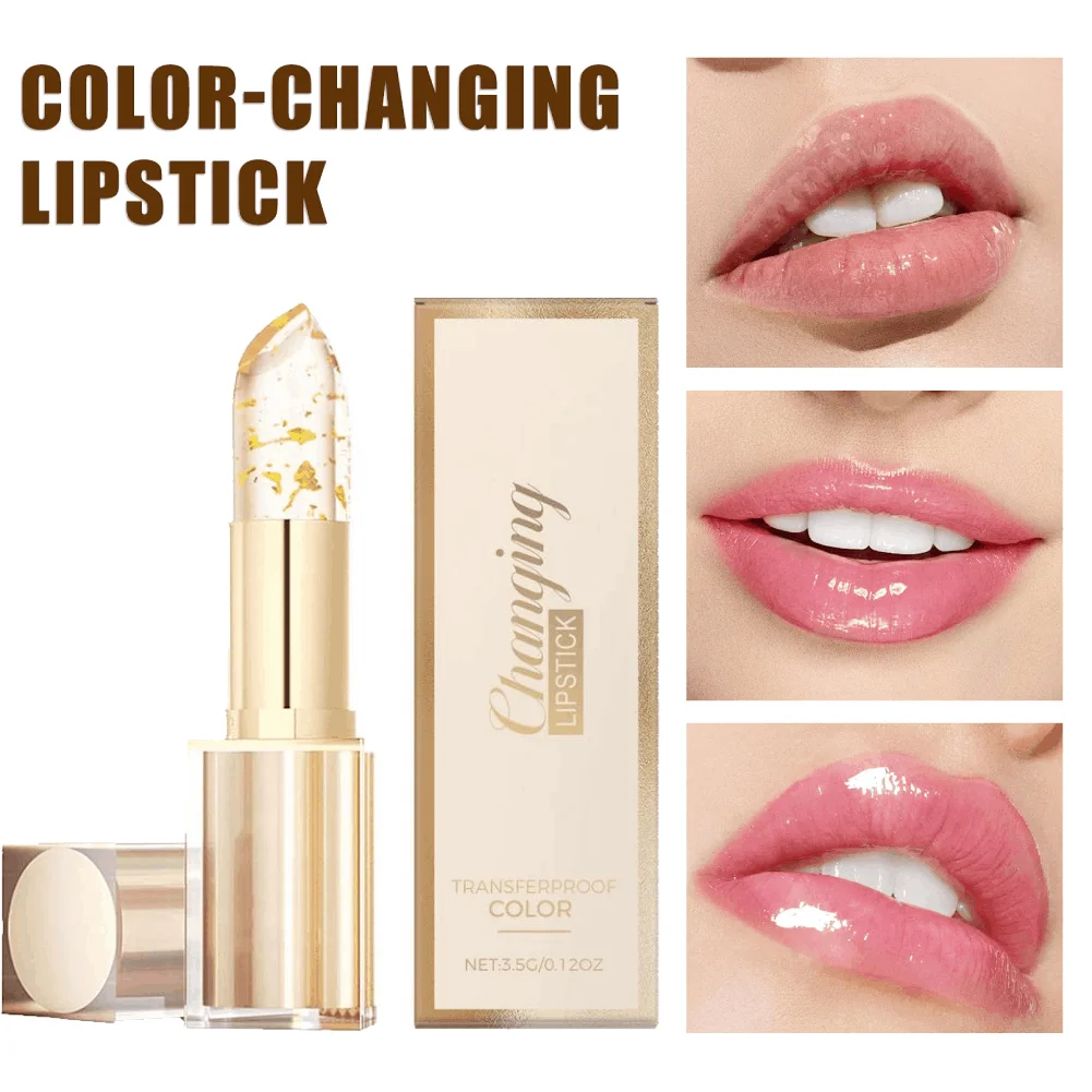 Farbwechselnder Lippenstift Tiefenwirksam Feuchtigkeitsspendend und Reparierend für Rissige Lippenlinien Langanhaltend 24H Feuchtigkeitsspendender Glänzender Lipgloss