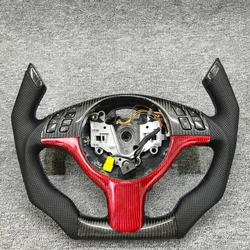 Carbon Fiber Perforated Leather Pilot Shape Steering Wheel Assembly for BMW 3 Series M3 E46 1998-2005