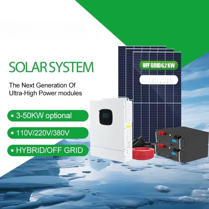 Smart Hybrid 6.2kw 11KW Solar Inverter System Kit LifePo4 Battery Roof Compatible Complete Home Power Solution Mono Solar