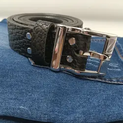 Cross border hot selling buffalo leather ultra thick (6.5-7.5mm) belt, stainless steel top layer cowhide high-end leisure belt