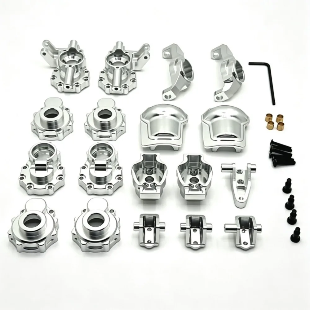 Metal Upgrade Parts Kit C Hubs Axle Connectors Axle Covers Link Mounts  For 1/10 TRAXXAS TRX4 TRX6 HUANGBOTOYS R1001 R1002 R1003