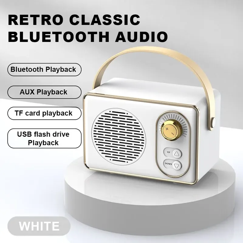 2025 Altavoz Bluetooth HM11 reproductor de música Retro clásico sonido estéreo decoración portátil Mini altavoces reproductor de música de viaje nuevo