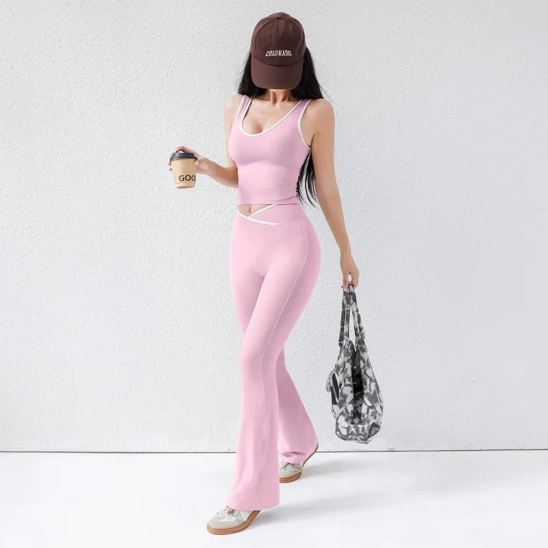 

Women's CrossFlow Set: Open Back Top & 8" Shorts w/Second-Skin Fit & Run-Ready Yoga Trim