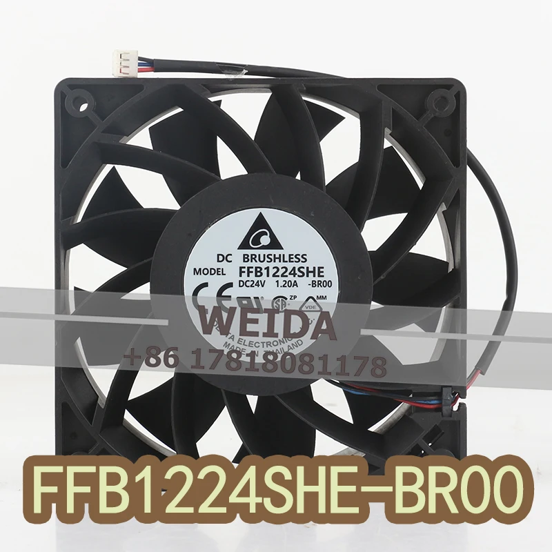 

Вентилятор Delta 120X120X38MM FFB1224SHE-BR00 12038, трехпроводной, 3200 об/мин, с высокой силой воздушного потока, 12 см, 24В, 1.20А, 28.8Вт