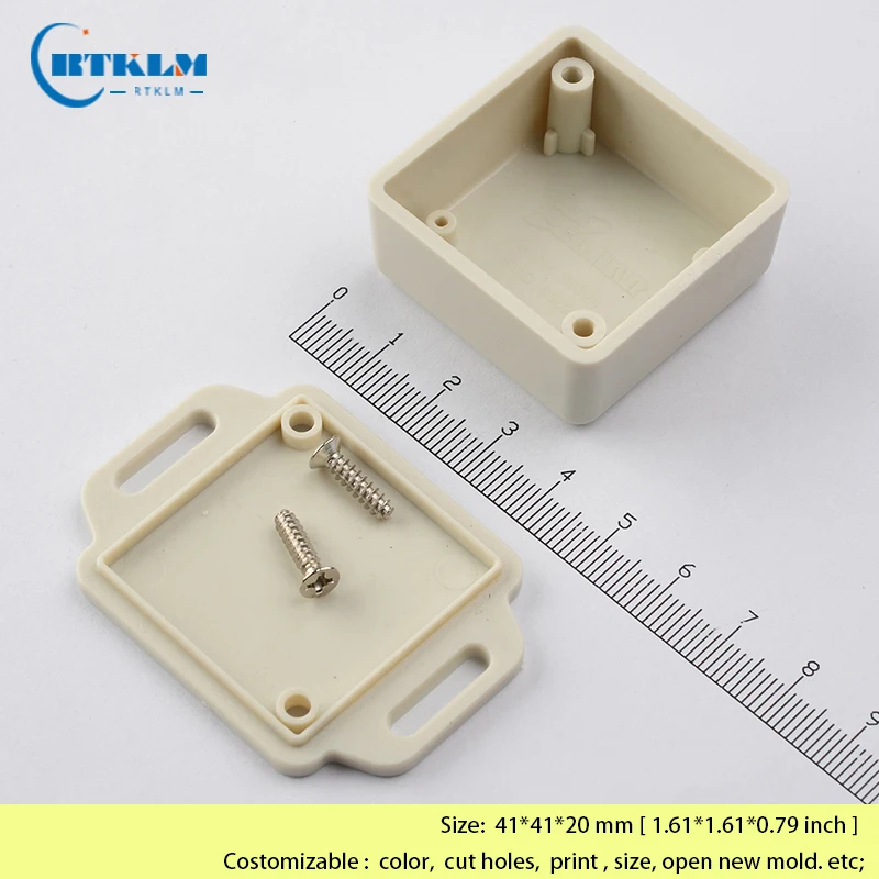 ABS Plastic Electronics Housing Junction Box Wall Mounting Mini Plastic Electronic Device Testing Box DIY enclosure 41*41*20mm